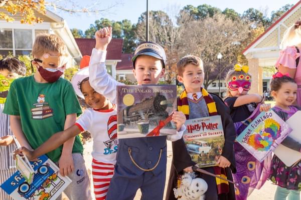 Students dressed as storybook characters